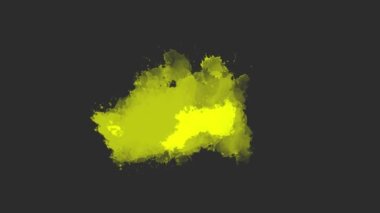 Renkli mürekkep geçişi. Mürekkep fırçası darbesi değişimi. Mürekkep sıçraması. Soyut mürekkep fırçası lekesi, çarpma, sıvı sanat, kaplama, alfa matte bileşimi, yayılan fırça darbesi.