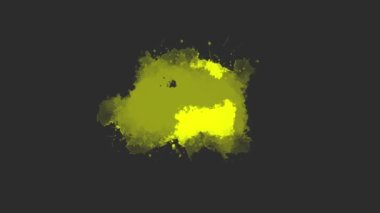 Renkli mürekkep geçişi. Mürekkep fırçası darbesi değişimi. Mürekkep sıçraması. Soyut mürekkep fırçası lekesi, çarpma, sıvı sanat, kaplama, alfa matte bileşimi, yayılan fırça darbesi.