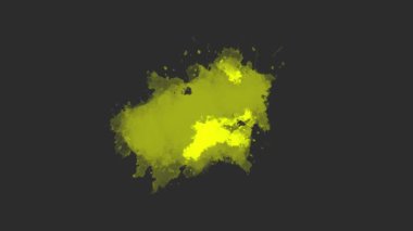 Renkli mürekkep geçişi. Mürekkep fırçası darbesi değişimi. Mürekkep sıçraması. Soyut mürekkep fırçası lekesi, çarpma, sıvı sanat, kaplama, alfa matte bileşimi, yayılan fırça darbesi.