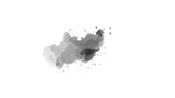 Tinta Cai Animação Efeito Transição Pincel Tinta Tinta Salpicada Abstrato — Vídeo de Stock