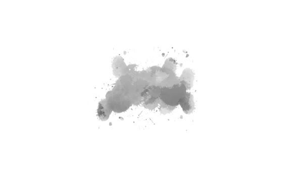 Tinta Gotas Efecto Animación Transición Pincelada Tinta Salpicadura Tinta Blot — Vídeos de Stock