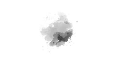 Renkli mürekkep geçişi. Mürekkep damlası bileşimi. mürekkep sıçrama bileşimi, suluboya geçiş, mürekkep ıslak fırça darbesi, sıvı sanat arka planı, kaplama, alfa mat bileşimi.