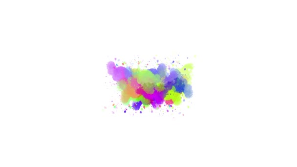 Przenoszenie Atramentu Rozpryskuje Plamy Pociągnięcie Pędzla Farbą Akwarelową Przemiana Farby — Wideo stockowe