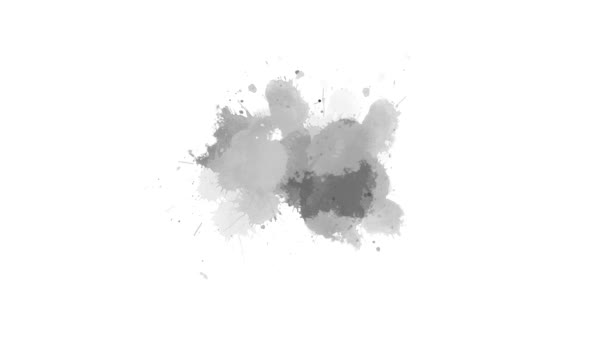 水花色油墨过渡 墨水滴 喷墨组合 水色转换 油墨湿刷笔划 流体艺术背景 阿尔法垫组合 — 图库视频影像