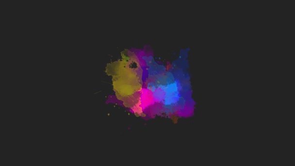 Ink Drop Splatter Compositing Abstract Black Ink Splatter Transition Abstract — Stock Video