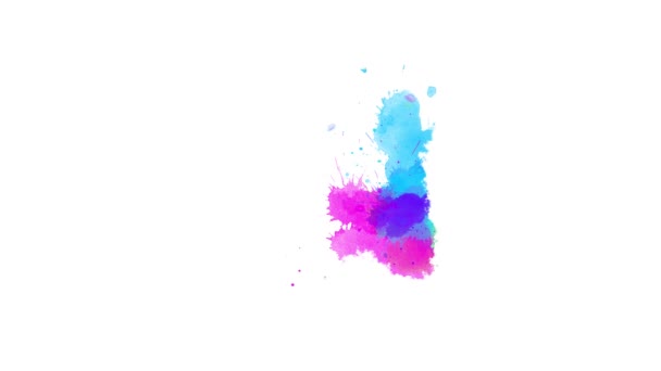 Tinta Drop Komposit Percikan Transisi Tinta Hitam Yang Abstrak Transisi — Stok Video