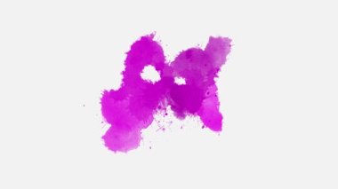 Mürekkep birleşik etki yapıyor. Beyaz Arkaplanda Mürekkep Düşüren Geçiş. Mürekkep geçiş animasyonunu dağıtır. Mürekkep fırçası darbesi değişimi. Mürekkep sıçraması. Soyut mürekkep lekesi, sıçrama, sıvı sanat, kaplama, alfa matte bileşimi.