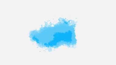 Mürekkep birleşik etki yapıyor. Beyaz Arkaplanda Mürekkep Düşüren Geçiş. Mürekkep geçiş animasyonunu dağıtır. Mürekkep fırçası darbesi değişimi. Mürekkep sıçraması. Soyut mürekkep lekesi, sıçrama, sıvı sanat, kaplama, alfa matte bileşimi.