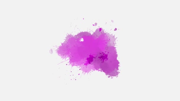 Tinta Gotas Líquido Salpicadura Tinta Salpica Animación Transición Transición Pincelada — Vídeos de Stock
