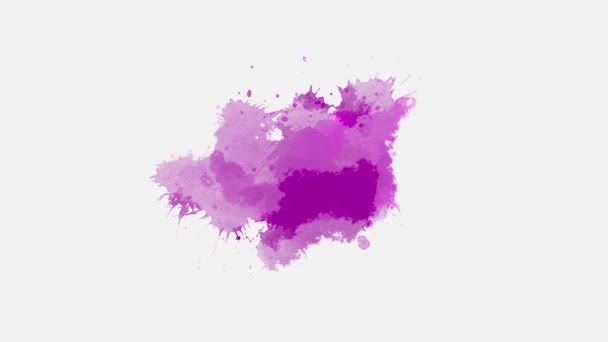 Tinte Tröpfelt Flüssigkeit Spritzt Tintenkleckse Übergehen Animation Pinselstrich Übergang Tintenkleckse — Stockvideo