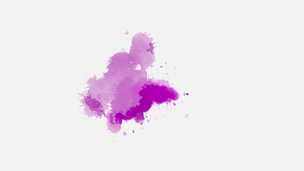 Tinte Tröpfelt Flüssigkeit Spritzt Tintenkleckse Übergehen Animation Pinselstrich Übergang Tintenkleckse — Stockvideo