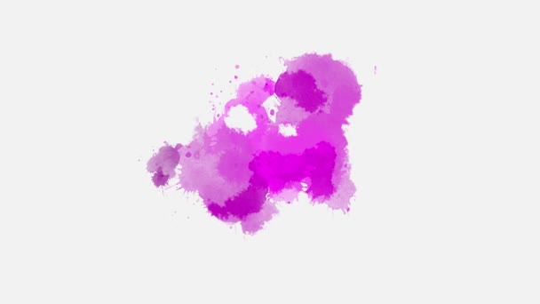 Tinta Cai Respingo Fluido Tinta Espalha Animação Transição Transição Pincel — Vídeo de Stock