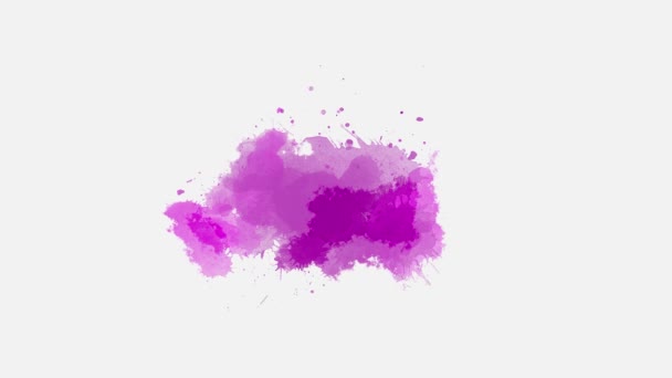 Inktspatten Componeren Effect Inkt Druppels Overgang Witte Achtergrond Inktspatten Overgangsanimatie — Stockvideo
