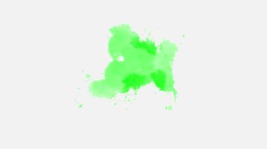 Mürekkep yayma efekti bileşimi. Beyaz Arkaplanda Mürekkep Düşüren Geçiş. Mürekkep geçiş animasyonunu dağıtır. Mürekkep fırçası darbesi değişimi. Mürekkep sıçraması. Soyut mürekkep lekesi, sıçrama, sıvı sanat, kaplama, alfa matte bileşimi.