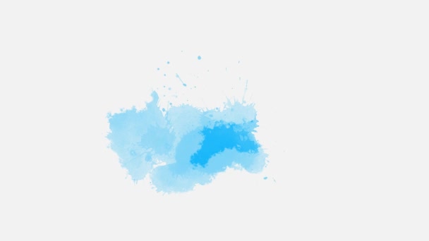 Composición Efecto Difusor Tinta Ink Drops Transition White Background Inglés — Vídeo de stock