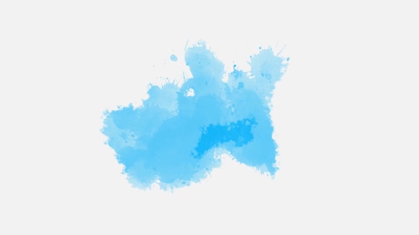 Composición Efecto Difusor Tinta Ink Drops Transition White Background Inglés — Vídeos de Stock
