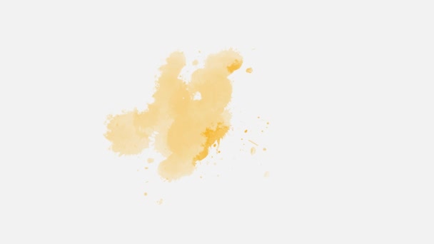 液墨飞溅的转变 油墨滴转变 喷墨组合 水色转换 油墨湿刷笔划 流体艺术背景 阿尔法垫组合 — 图库视频影像