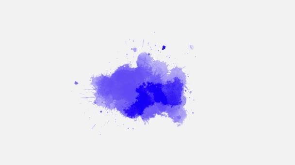 Tinta Transición Salpicadura Blot Propagación Efecto Animación Transición Pincelada Tinta — Vídeo de stock