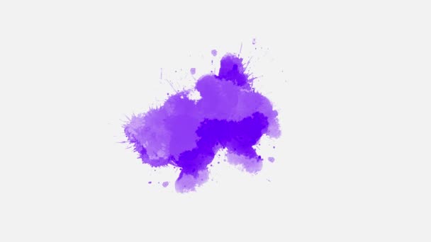 Farbübergang Splatter Blot Streueffekt Animation Pinselstrich Übergang Tintenkleckse Abstrakte Tinte — Stockvideo