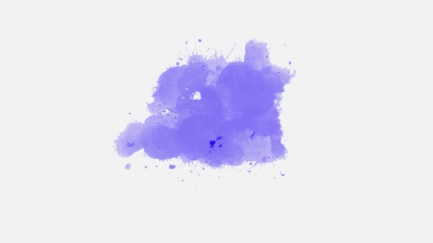 Inkoust Skvrny Šíří Bílém Pozadí Efekt Přechodu Inkoustových Skvrn Akvarel — Stock video