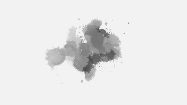 Ink Splatters Transition Animation Ink Brush Stroke Transition Ink Splash — Stock Video