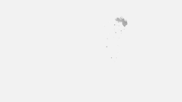Tintenkleckse Übergehen Animation Pinselstrich Übergang Tintenkleckse Abstrakte Tinte Pinselkleckse Splitter — Stockvideo
