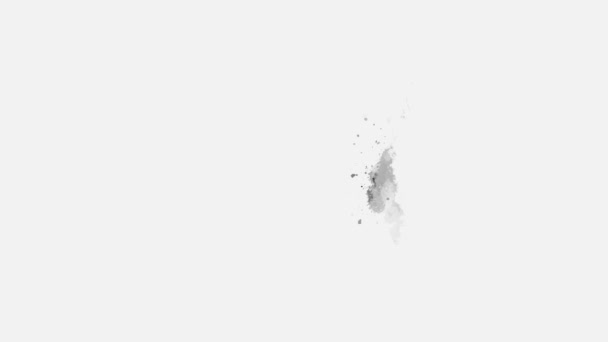 Inkoust Rozstřikuje Animaci Přechodu Přechod Úderu Inkoustem Šplouchání Inkoustem Abstraktní — Stock video