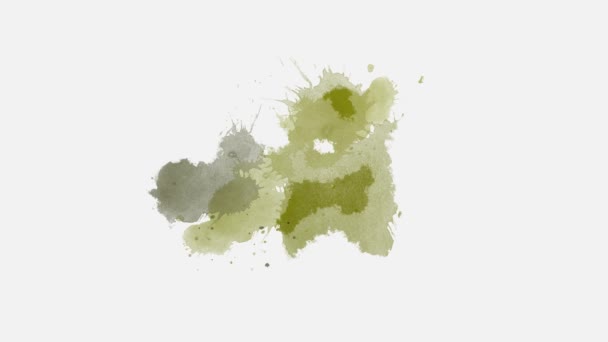 Tintenkleckse Schwappen Auf Weißem Hintergrund Tintentropfen Auf Weißem Hintergrund Tintenkleckse — Stockvideo