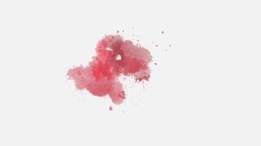 Beyaz arka planda mürekkep damlaları var. Beyaz Arkaplan 'a mürekkep damlaları. Mürekkep geçiş animasyonunu dağıtır. Mürekkep fırçası darbesi değişimi. Mürekkep sıçraması. Soyut mürekkep lekesi, sıçrama, sıvı sanat, kaplama, alfa matte bileşimi.