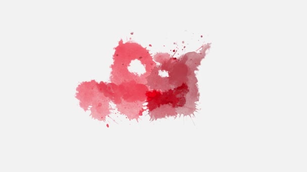 Ink Drop Splatters Spill White Background Ink Drops White Background — Stock Video