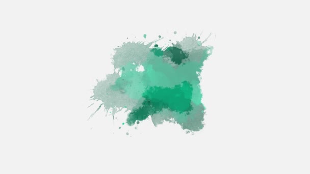 Ink Drop Splatters Spill White Background Ink Drops White Background — Stock Video