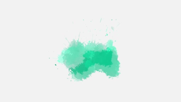 Barva Akvarelu Klesá Přechod Úderu Inkoustem Šplouchání Inkoustem Abstraktní Inkoust — Stock video