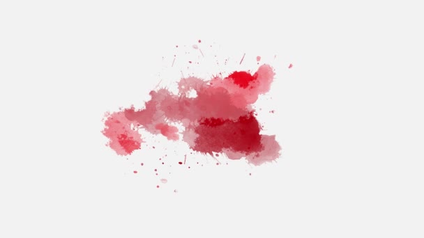Watercolor Brush Inks Drop Ink Brush Stroke Transition Ink Splash — Stock Video