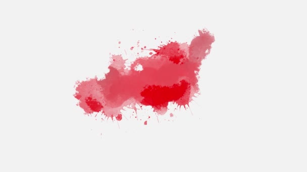 Barva Akvarelu Klesá Přechod Úderu Inkoustem Šplouchání Inkoustem Abstraktní Inkoust — Stock video