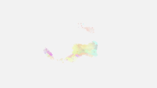 Чернильная Кисть Paint Ink Splash Slowmotion Анимация Абстрактный Многоцветный Фон — стоковое видео