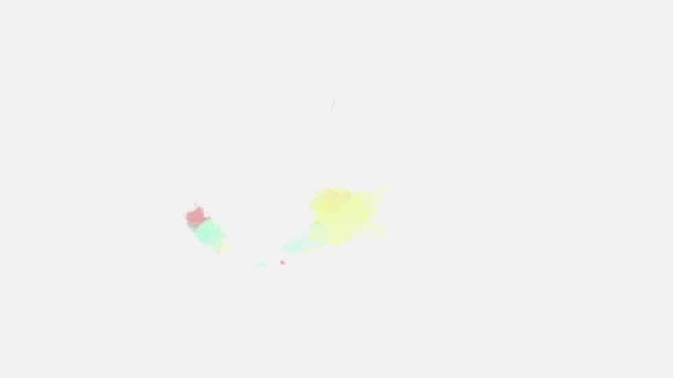 Coup Pinceau Encre Animation Ralenti Par Éclaboussure Encre Peinture Abstrait — Video