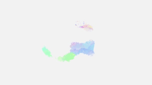 Pinselstrich Paint Ink Splash Animation Zeitlupe Abstrakter Bunter Hintergrund — Stockvideo