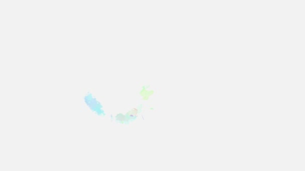 브러시 스트로크 페인트 스플래시 Slowmotion 애니메이션 추상적인 — 비디오