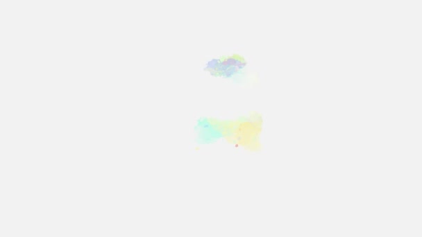 Υδατογραφία Πινέλο Εγκεφαλικό Επεισόδιο Αργή Κίνηση Μελάνι Splatter Μετάβαση Animation — Αρχείο Βίντεο