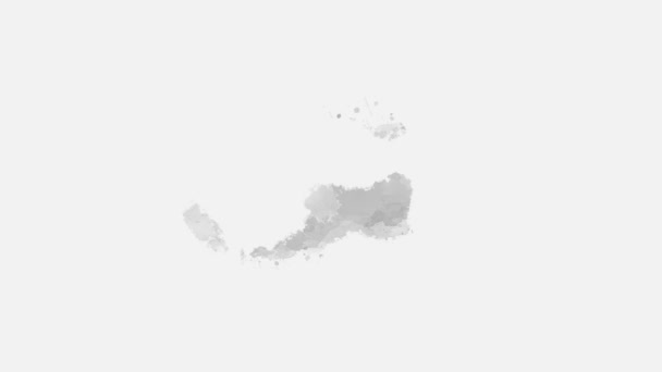 Abstrakcyjny Obraz Tła Akwareli Ciekły Rozprysk Farby Akwarelowej Izolowany Biało — Wideo stockowe