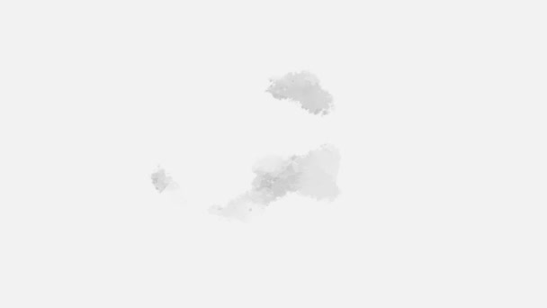 Acuarela Acuarela Abstracta Mancha Salpicadura Dibujada Mano Sobre Fondo Blanco — Vídeos de Stock