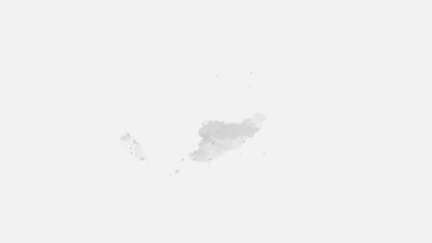 Zwarte Inkt Splatter Geïsoleerd Witte Achtergrond — Stockvideo