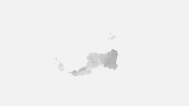 Astratto Acquerello Acquerello Sfondo Disegnato Vernice Macchia Splatter Sfondo Bianco — Video Stock