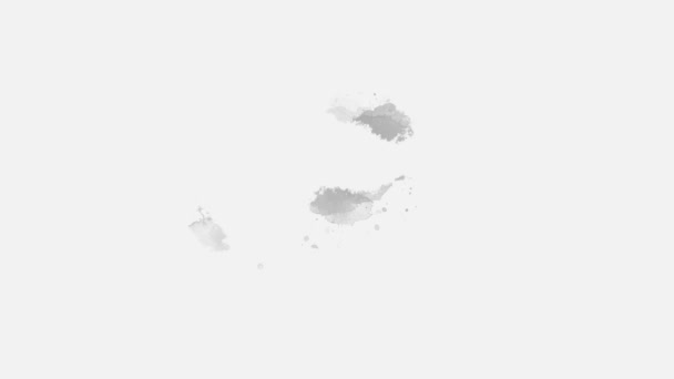 白色背景上隔离的黑色喷漆 — 图库视频影像