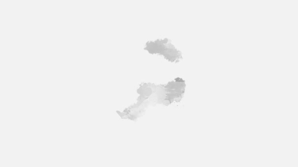 白色底色水彩画手绘斑斑水彩画 — 图库视频影像