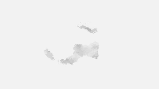 Abstrakcja Akwarela Obraz Tła Ciekłym Bryzg Farby Aquarelle Izolowane Białym — Wideo stockowe