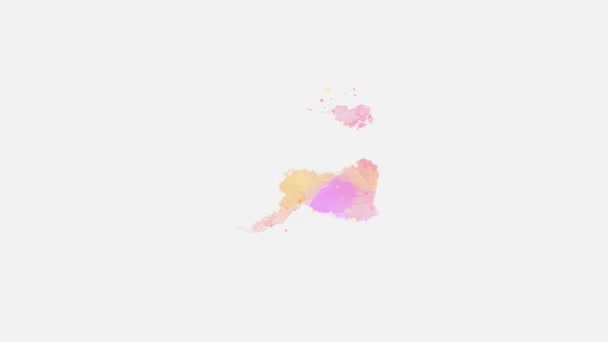 Obraz Pozadí Abstraktní Akvarel Tekutým Koláčem Akarelle Barvy Izolované Bílém — Stock video