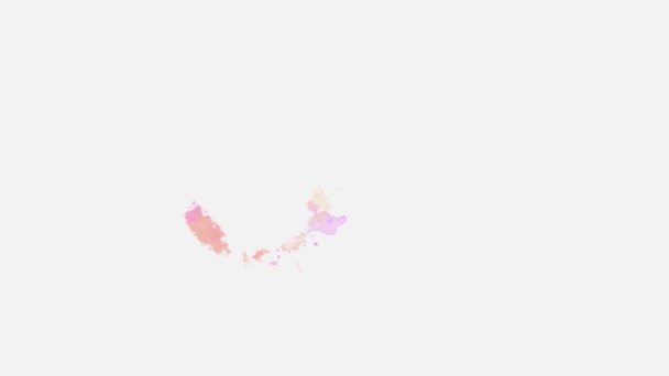 アクアレルのペンキの液体スプラッターが付いている抽象的な水彩画の背景イメージ — ストック動画