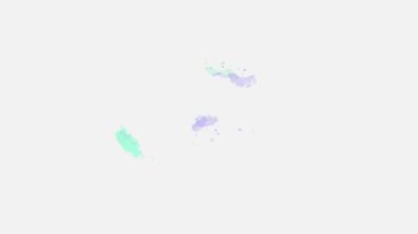 Suluboya fırça darbesi. Mürekkep sıçrama değişimi. Soyut mürekkep lekesi, splat, akışkan sanat, kaplama, alfa matte kompozisyonu, beyaz kağıt üzerine yayılmış. Mürekkep değişimi lekesi yayılıyor.