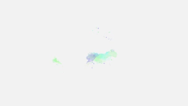 Aquarelle Coup Pinceau Transition Éclaboussure Encre Tache Encre Abstraite Éclat — Video